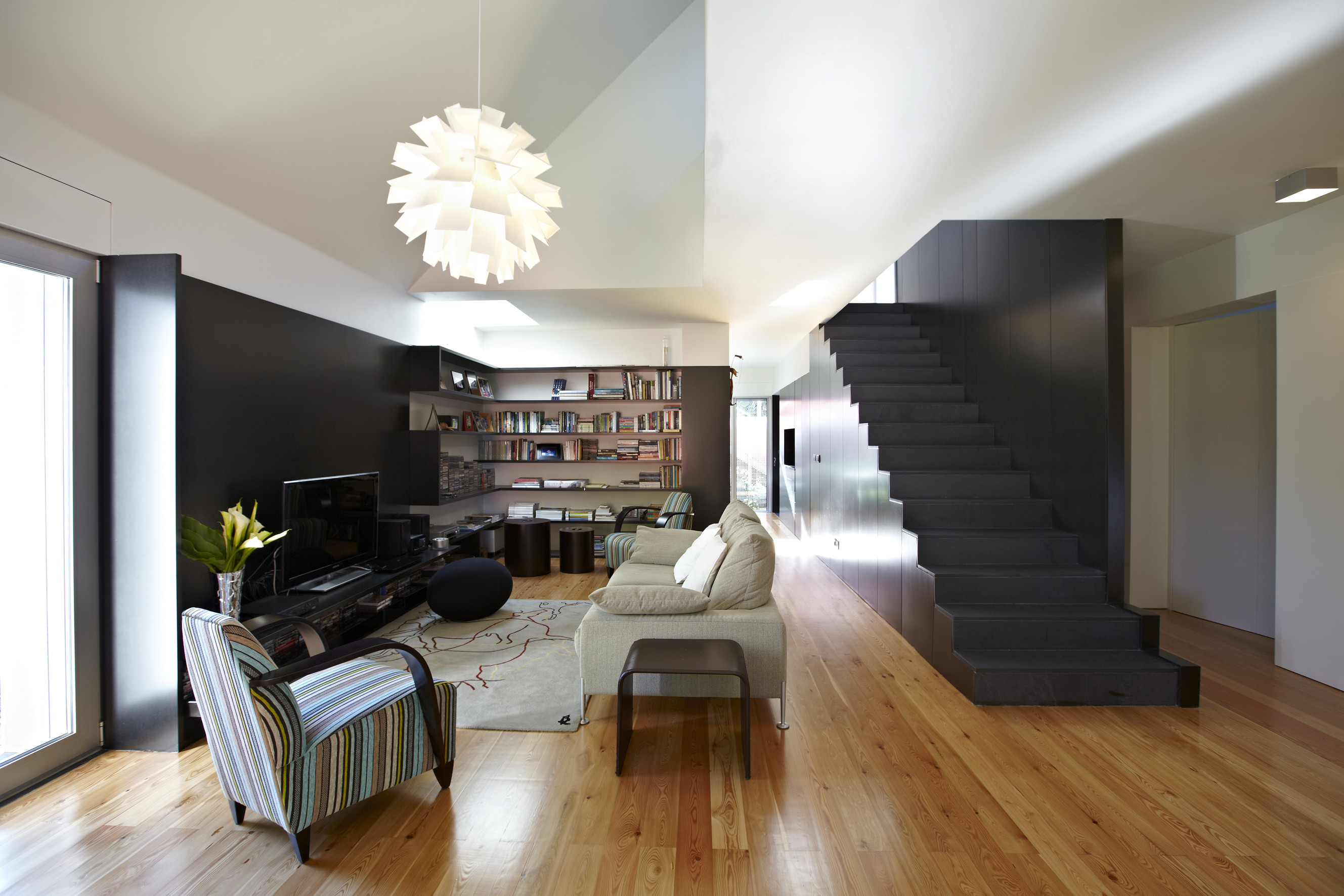 Stairs And Wall Covering In Valchromat Black