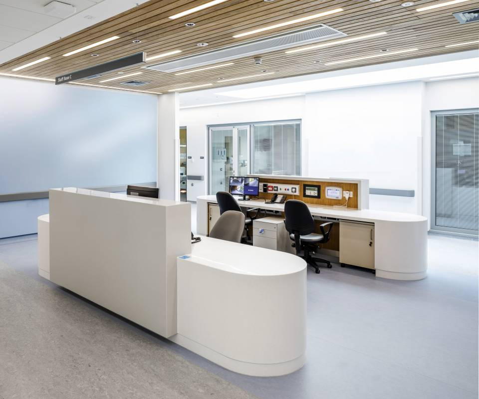 Omagh Hospital Primary Care Complex Nurse Station Todd Architects C Chris Hill Photography
